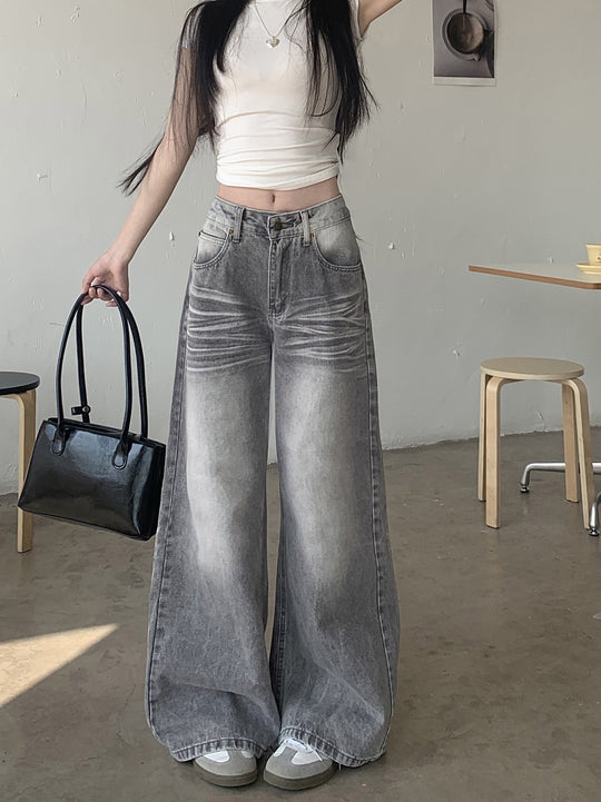Damen Palazzo-Jeans im angesagten vintage Look mit weitem Bein EB
