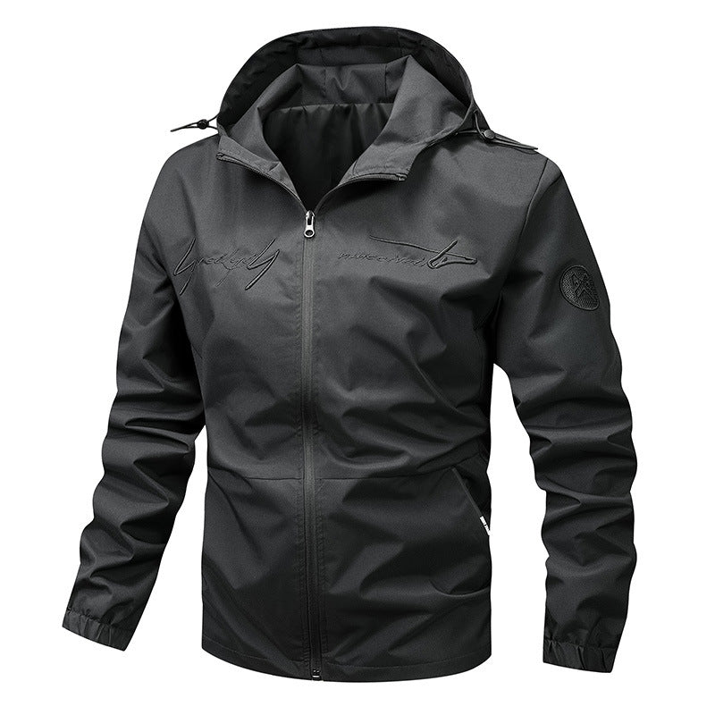 Herren wetterfeste Leichtjacke mit innovativem Kapuzensystem EB