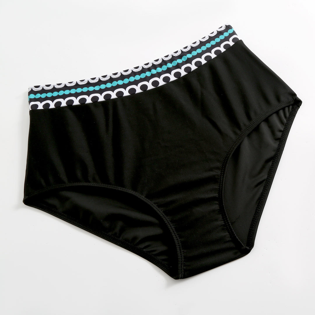Damen Hochgeschnittener Bikini mit modischem Bauchschutz EB