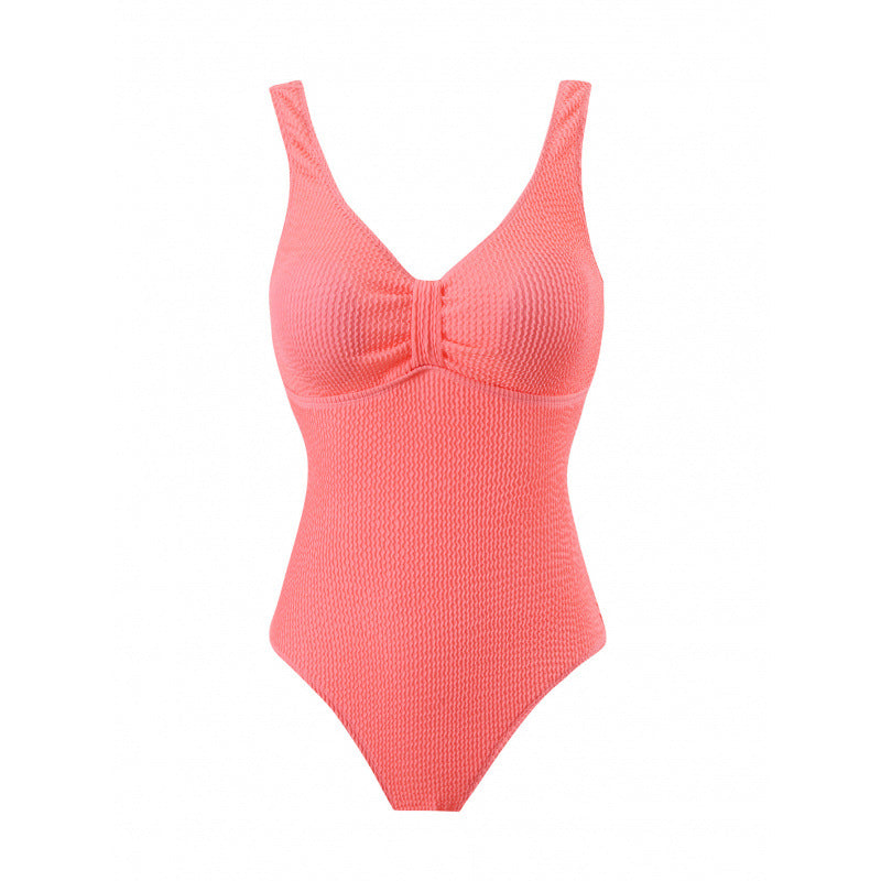 Damen Einteiler Badeanzug mit figurformendem Design und attraktivem Rüschendetail EB
