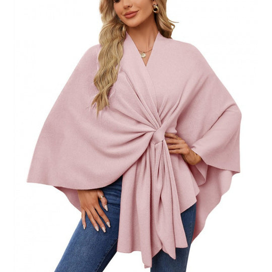 Damen modischer Wickelmantel mit trendigem Design EB