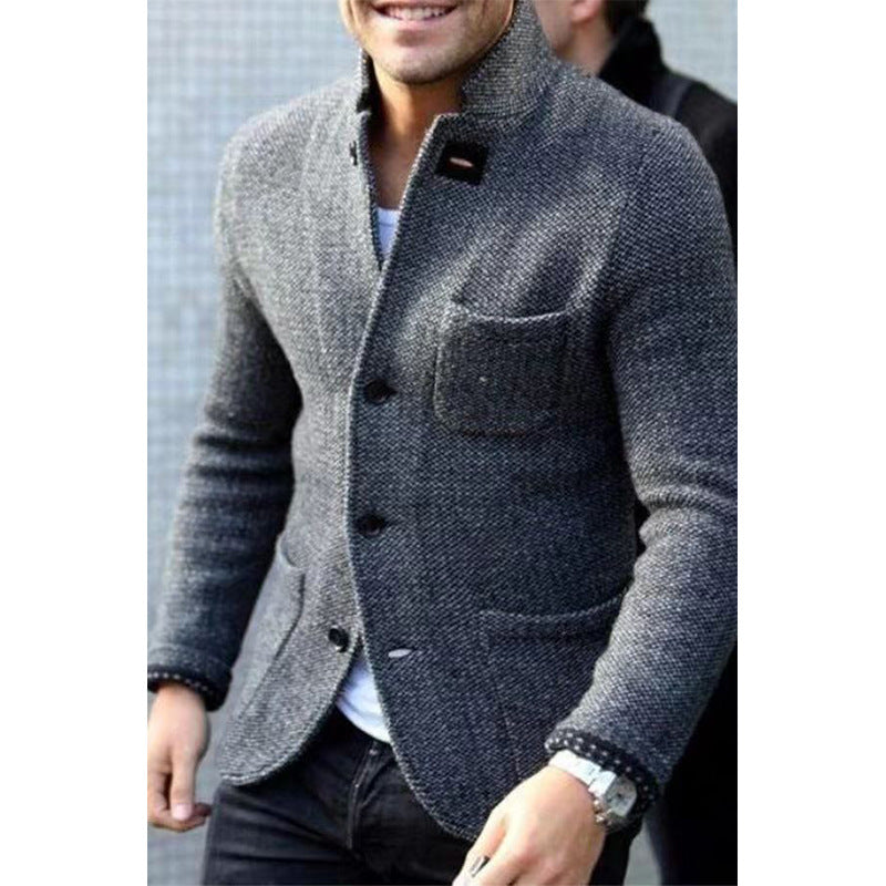 Herren modischer Blazer mit strukturiertem Stoff EB