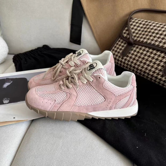 Damen Sportliche Sneakers mit atmungsaktiver Mesh-Oberfläche und rutschfester Laufsohle EB