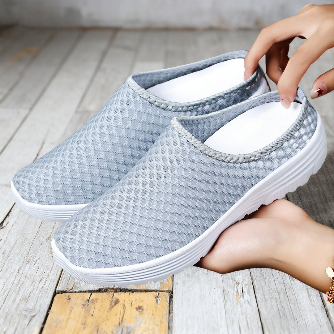 Damen Luftige Slip-On Freizeitschuhe mit flexiblem Design EB