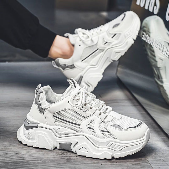 Damen Sportliche Mesh Sneakers mit strapazierfähigem Sohlenprofil EB