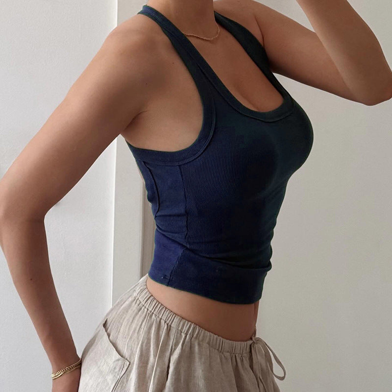 Damen Sportliches Tanktop mit rückenfreier Gestaltung EB