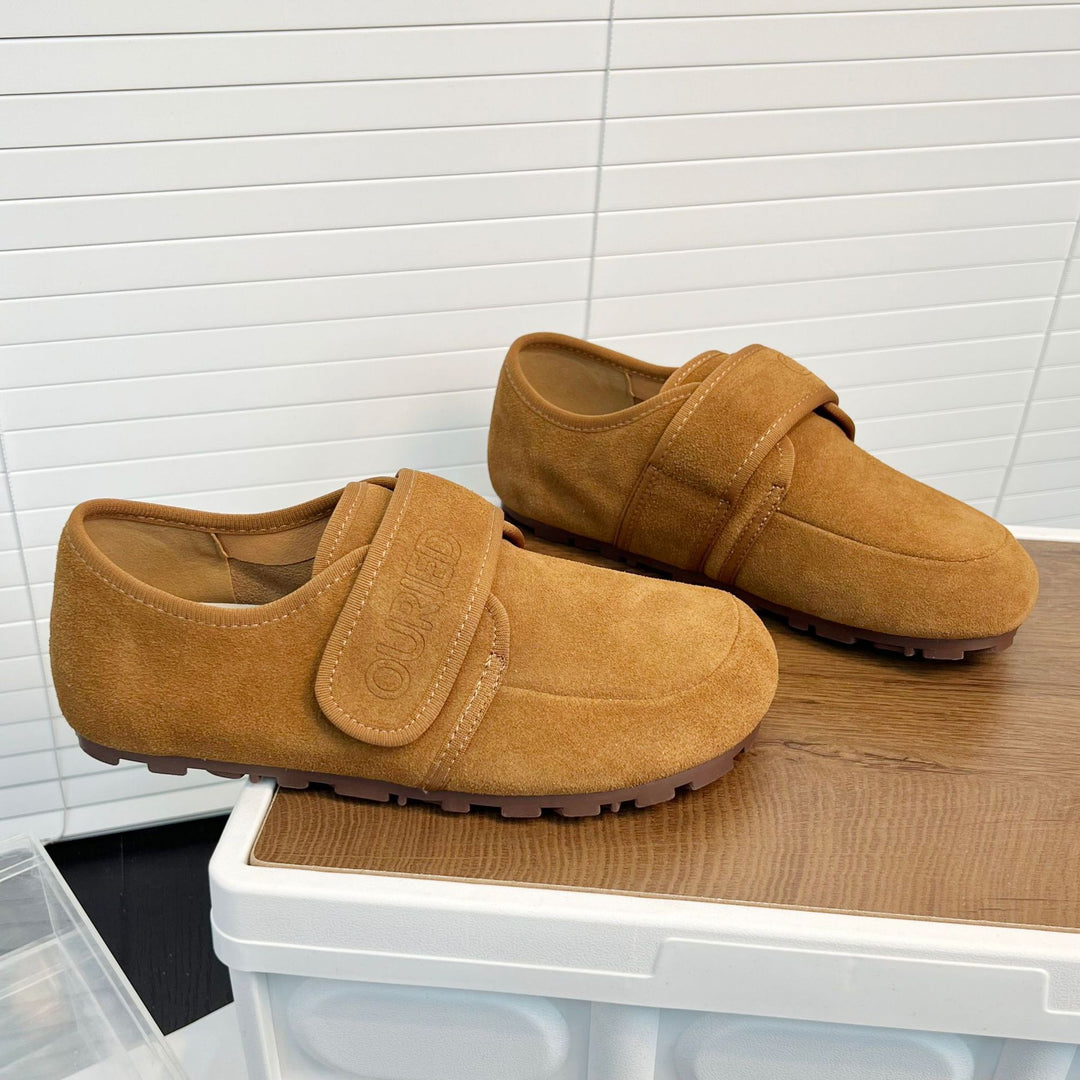 Damen Komfortable Slipper mit praktischem Klettverschluss EB