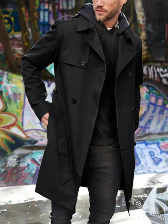 Herren Trenchcoat mit klassischem Stil EB