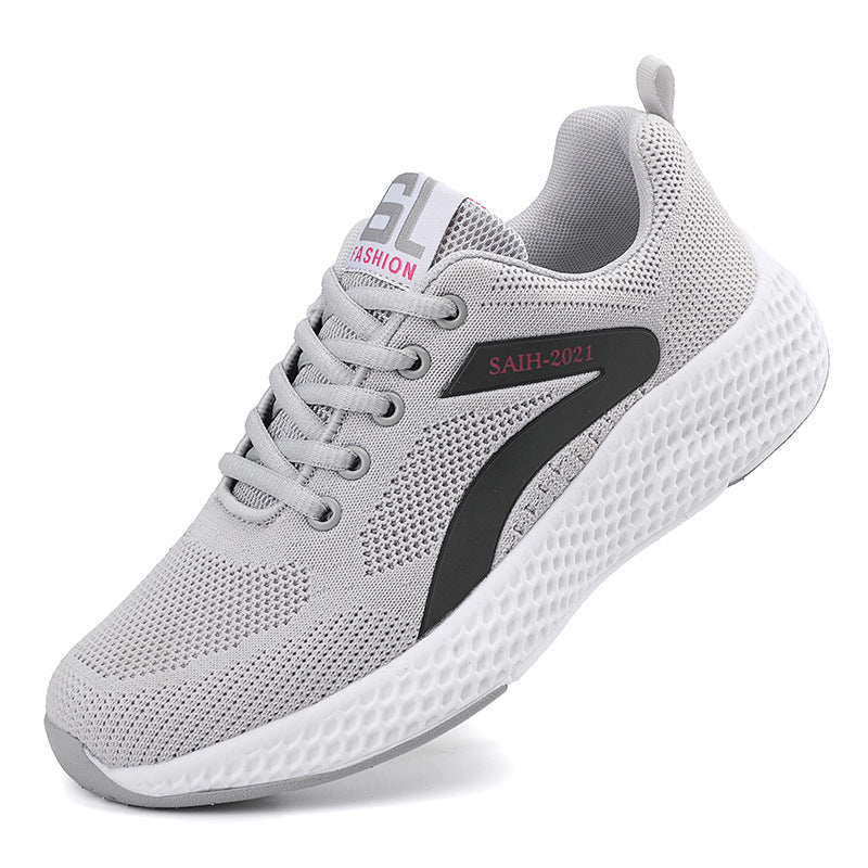 Damen Sportliche Leichtgewicht-Sneaker mit atmungsaktivem Mesh-Obermaterial EB