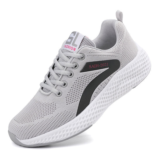 Damen Sportliche Leichtgewicht-Sneaker mit atmungsaktivem Mesh-Obermaterial EB