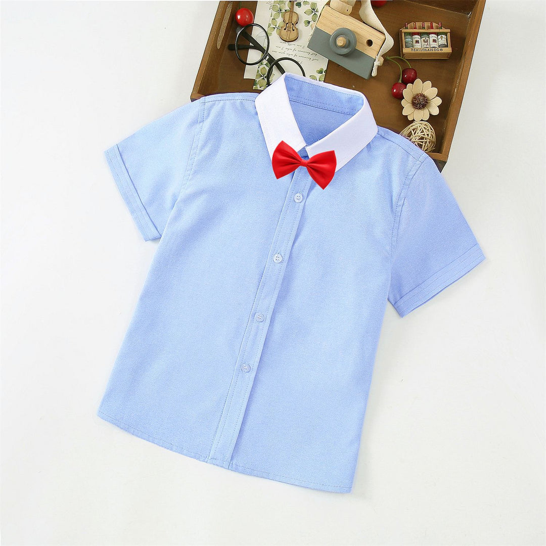 Jungen Elegantes Kurzarmhemd mit Fliege EB