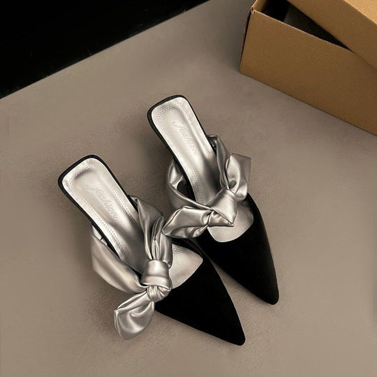 Damen eleganter Sling-Pump mit modischem Schleifendetail EB