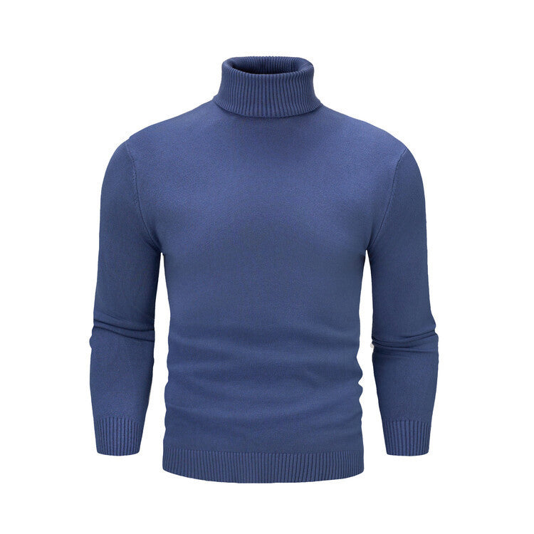 Herren eleganter Rollkragenpullover aus feiner Merinowolle EB