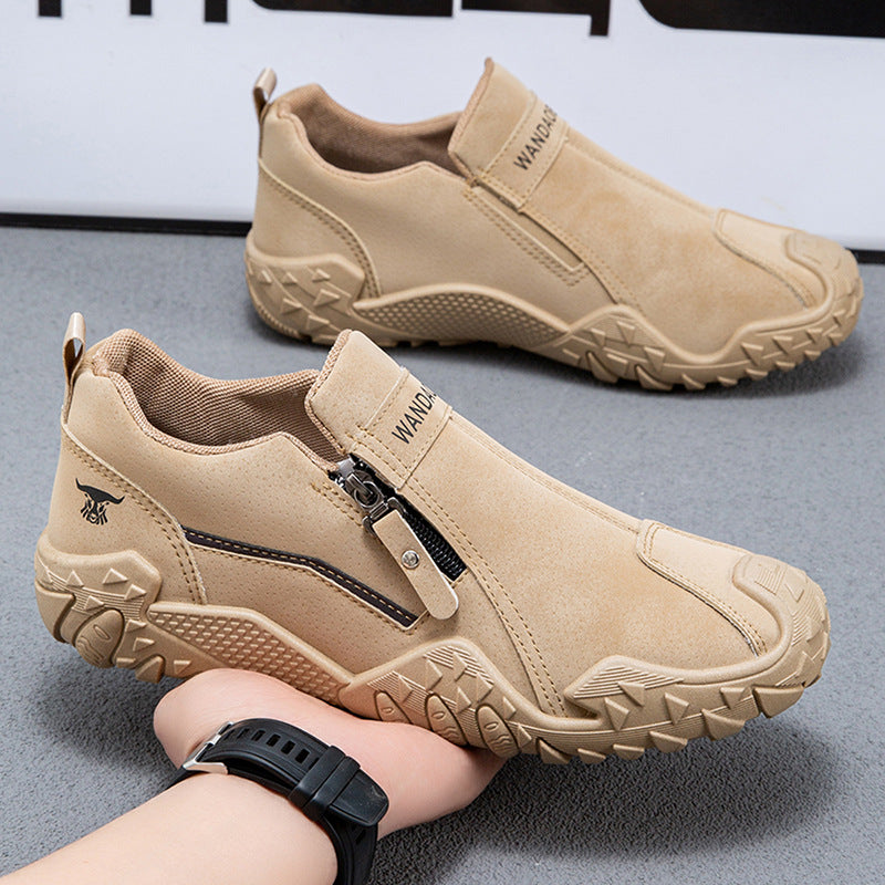 Damen Slip-On Freizeitschuhe mit rutschfester Sohle und praktischem Reißverschluss EB