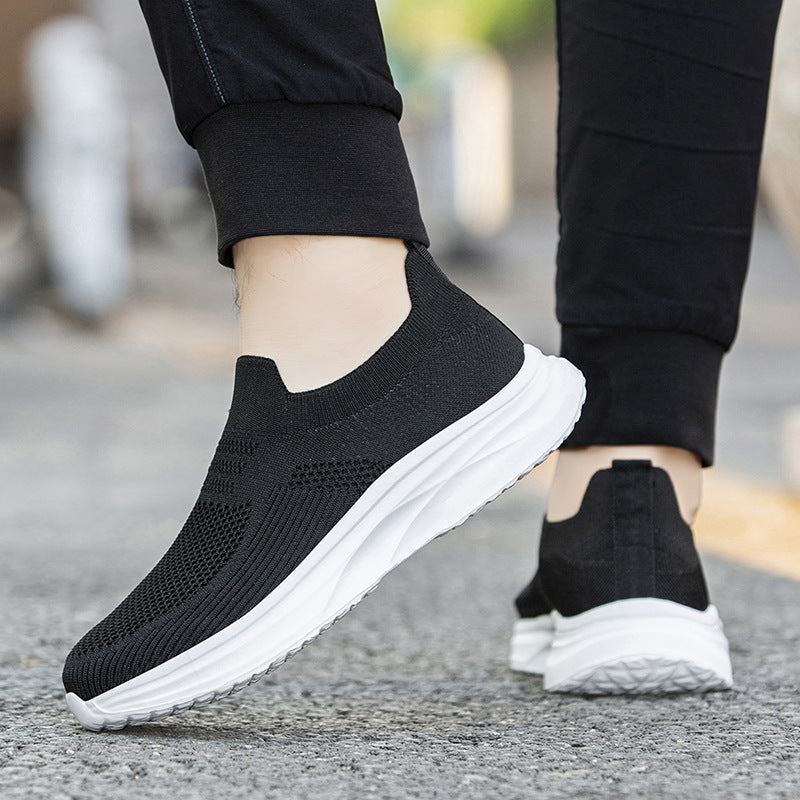 Damen Sportliche Slip-On Sneakers mit atmungsaktivem Obermaterial und dämpfender Sohle EB