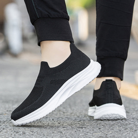 Damen Sportliche Slip-On Sneakers mit atmungsaktivem Obermaterial und dämpfender Sohle EB