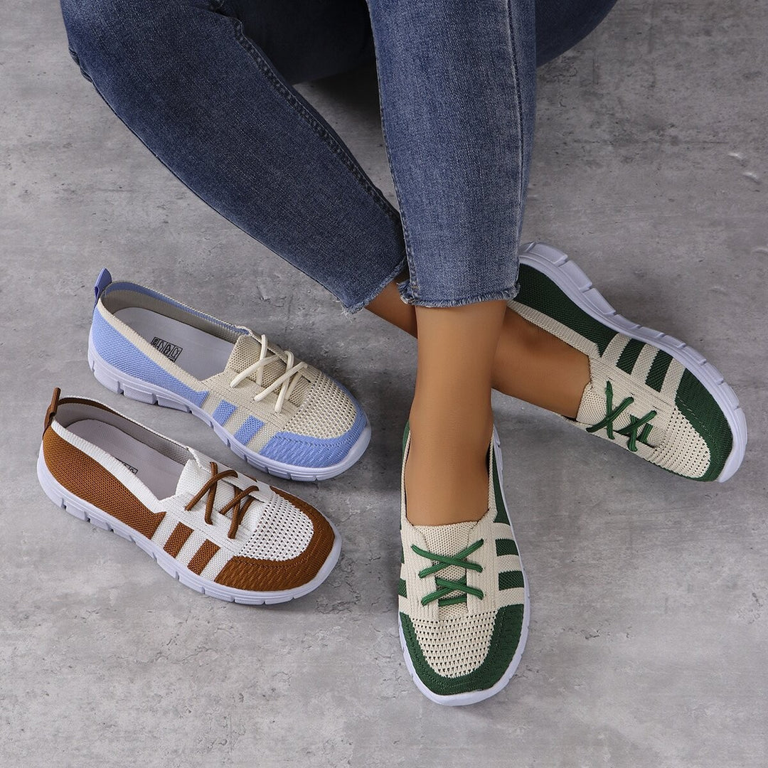 Damen Sportliche Sneaker mit atmungsaktivem Mesh-Obermaterial und flexiblem Sohlen-Design EB