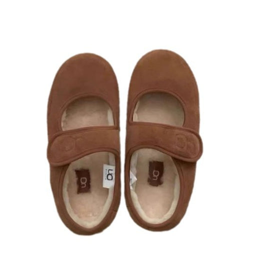 Damen Hausschuhe mit verstellbarem Riemen und weichem Fleecefutter EB