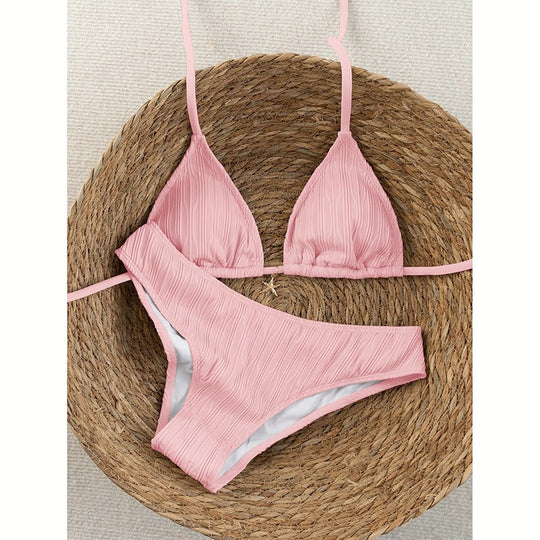 Damen Triangel-Bikini mit raffinierter Rippstruktur EB