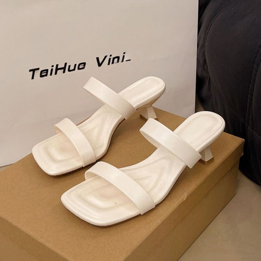Damen elegante Plateau-Sandalen mit breiten Riemen und komfortablem Blockabsatz EB