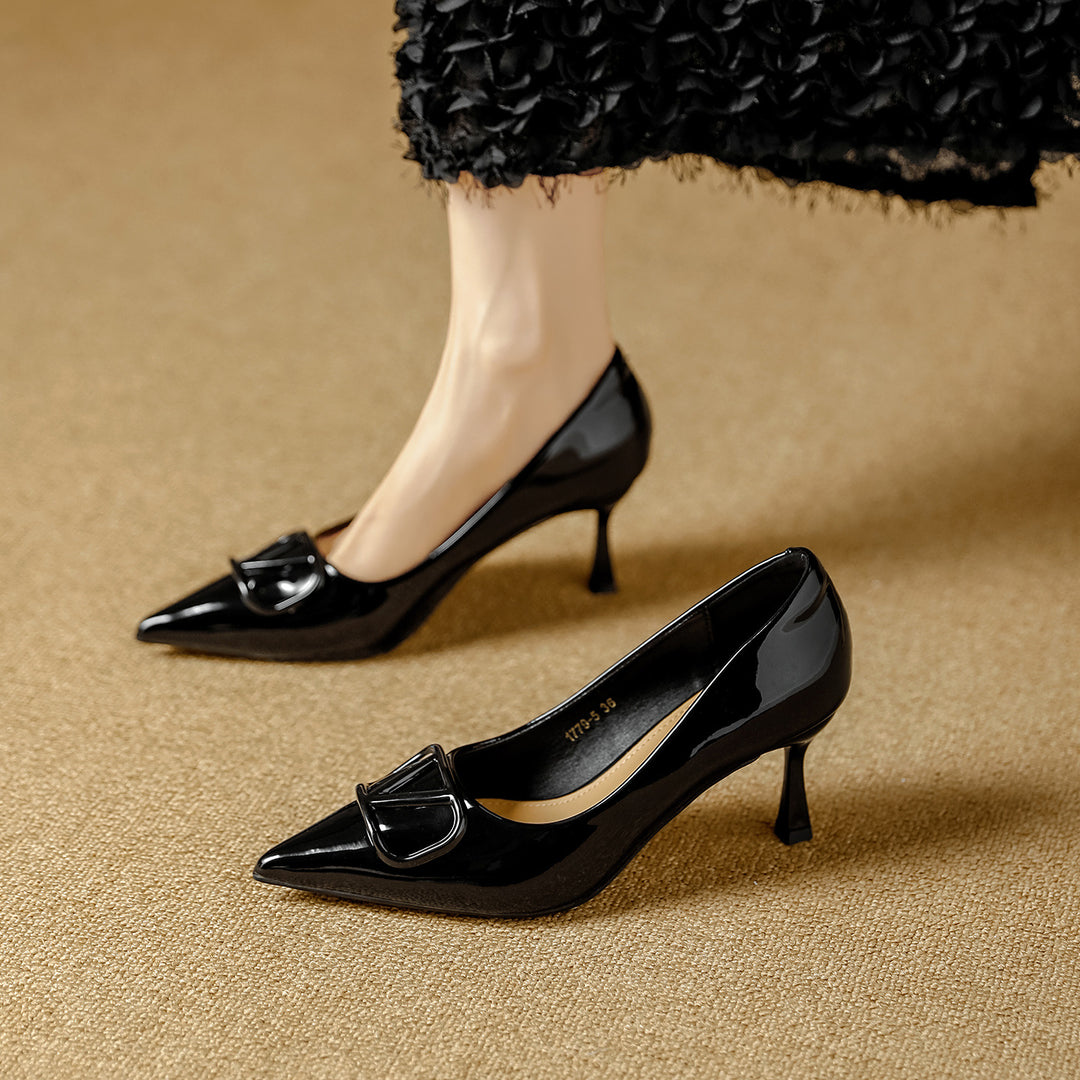 Damen stilvolle und elegante Pumps mit dekorativem Schleifenakzent EB