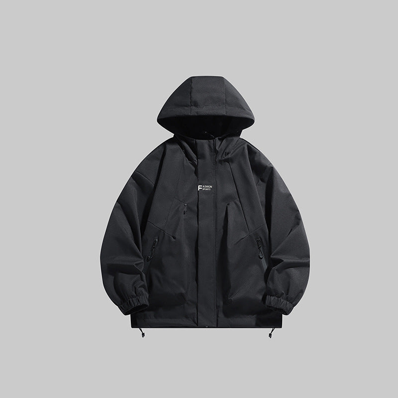 Herren multifunktionale Winterjacke mit isolierendem Fleecefutter und verstellbarer Kapuze EB