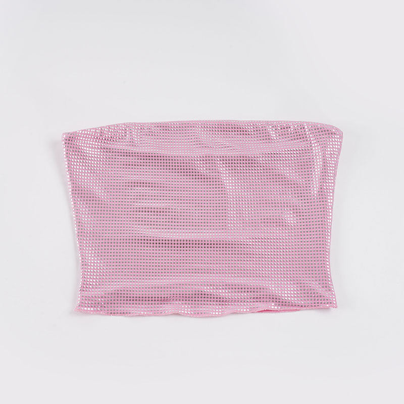 Damen Bandeau-Top mit funkelnden Pailletten und elastischem Schnitt EB