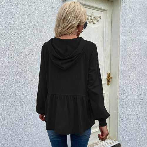 EB | Kapuzenpullover Rüschendetail
