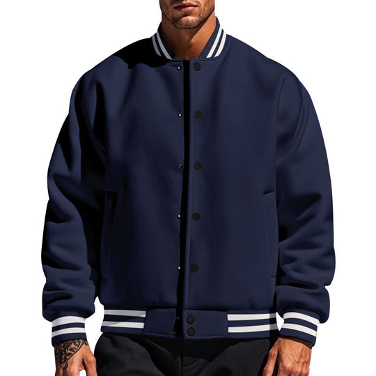 Herren Sportliche Collegejacke mit modischem Kragen EB