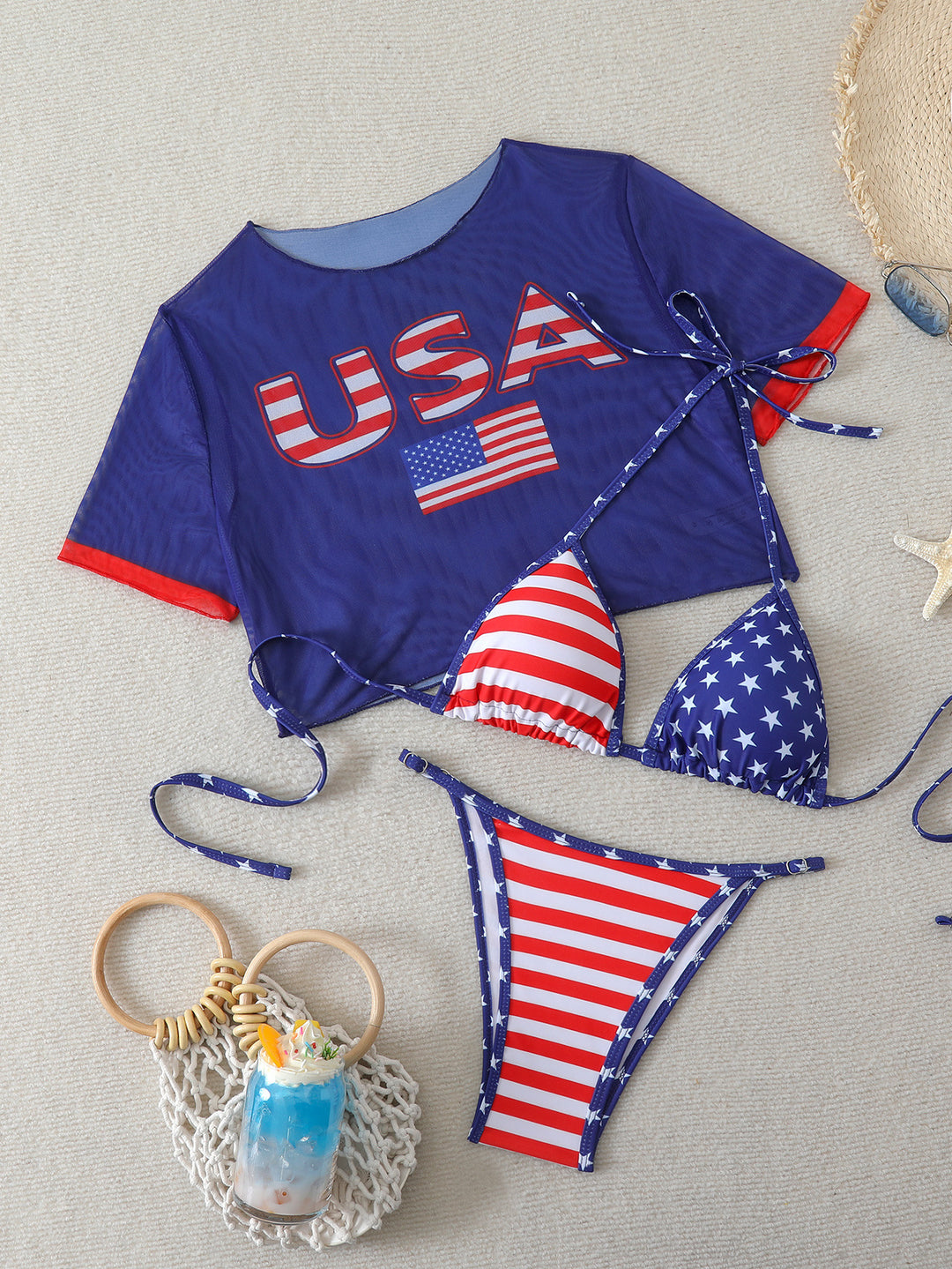 Damen Bikini-Set mit kreativem grafischen Design EB