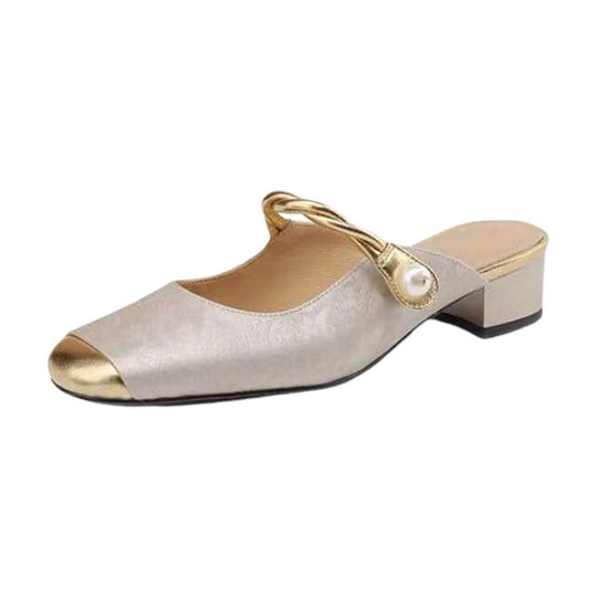 Damen Glänzende Slingback-Pumps mit kunstvollem Design EB