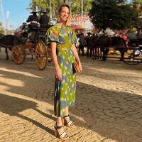 Damen Sommerkleid mit buntem Stickdesign und lockerem Schnitt EB