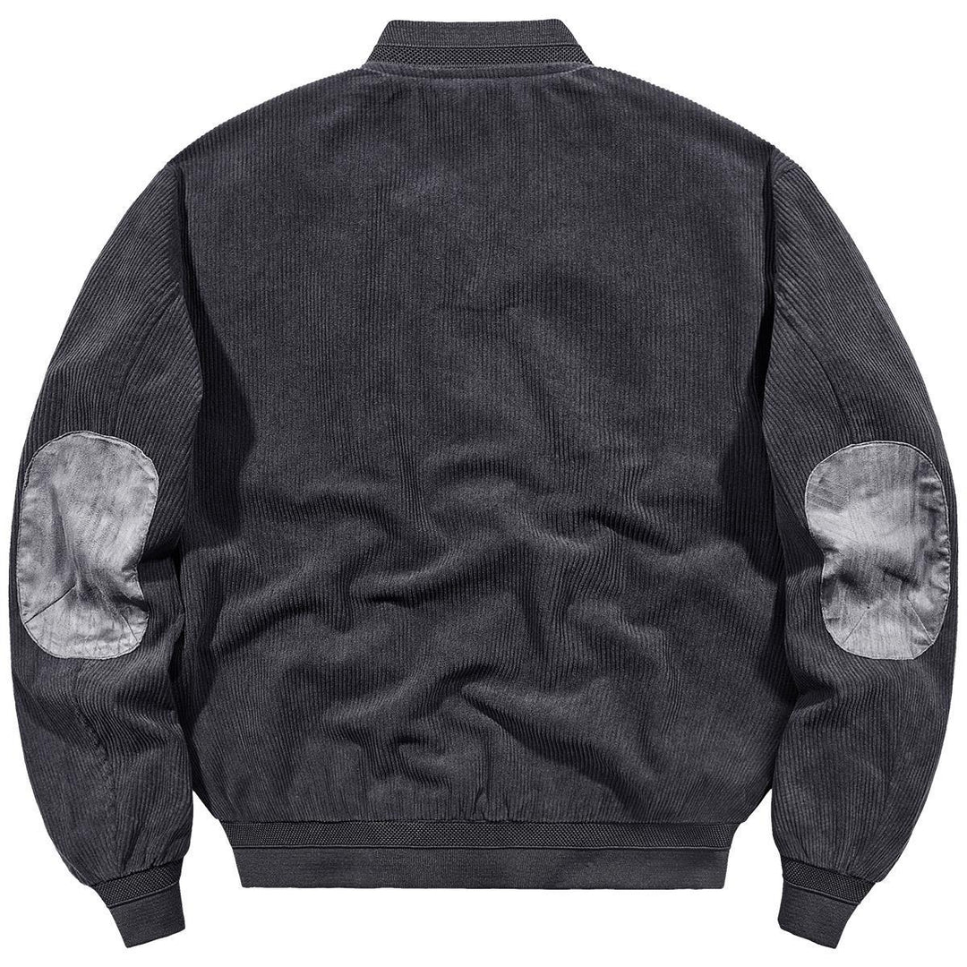 Herren Cord-Blouson im Bomberstil mit Rippenstruktur und Badge-Detail EB