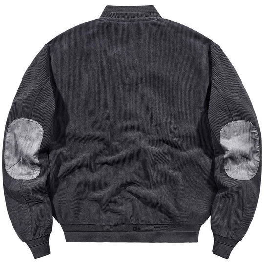 Herren Cord-Blouson im Bomberstil mit Rippenstruktur und Badge-Detail EB