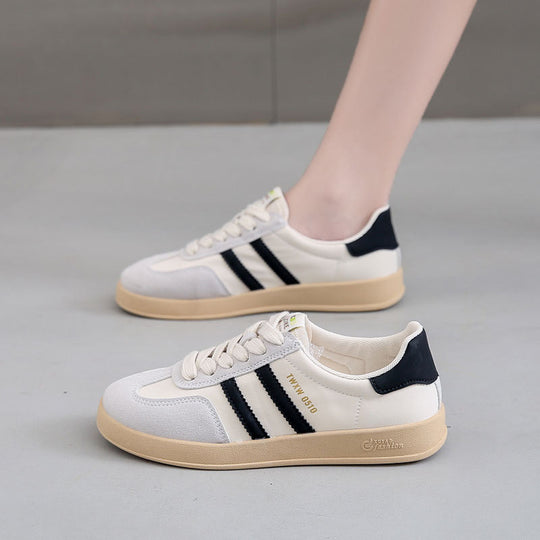 Damen Sportliche Sneakers mit modischen Streifen und dämpfender Sohle EB