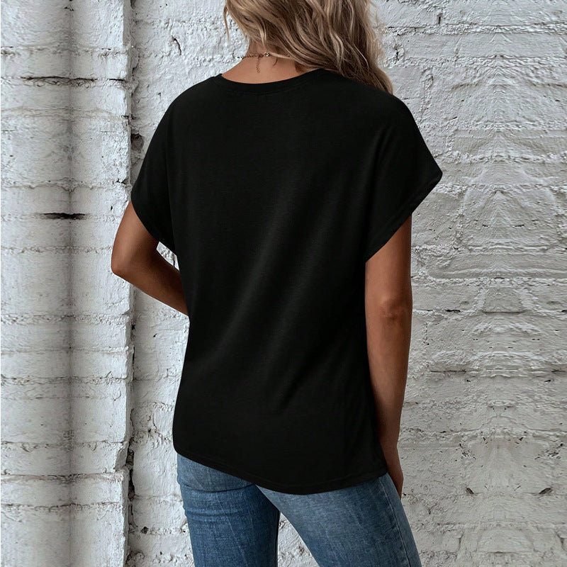 Damen Oversize T-Shirt mit Knoten-Detail EB