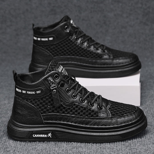 Damen Sportliche High-Top Sneakers mit atmungsaktivem Obermaterial und robustem Profil EB
