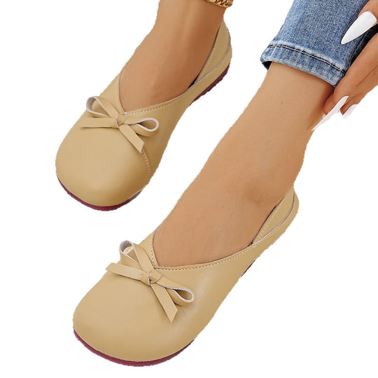 Damen elegante Ballerinas mit modischem Schleifen-Detail EB