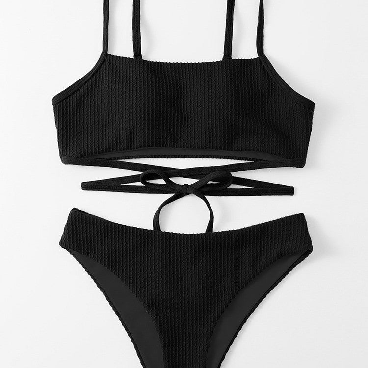 Damen Bikiniset mit raffiniertem Schnitt und verstellbarem Bindeband EB