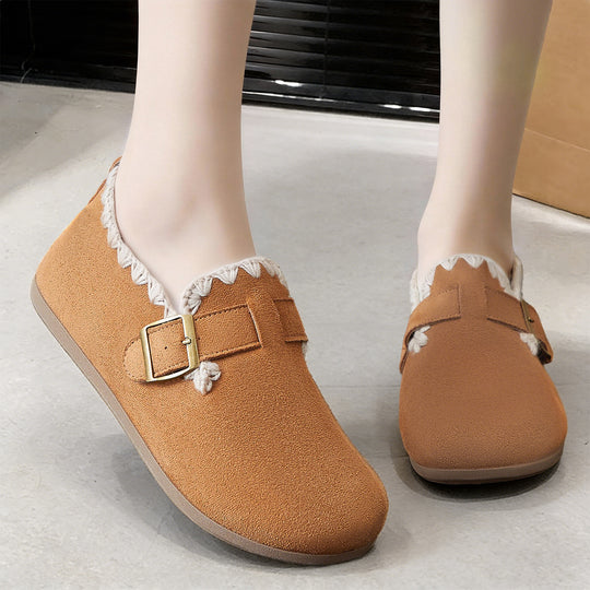 Damen Komfortable Clogs mit dekorativem Riemen EB
