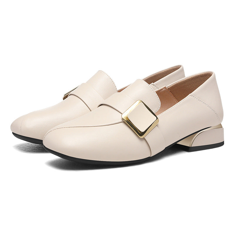 Damen Elegante und komfortable Mokkassins mit modischem Schnallen-Detail EB