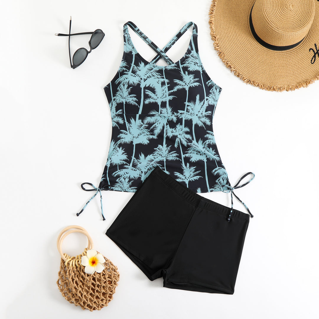 Damen Tankini-Set mit floralem Design und verstellbaren Trägern EB