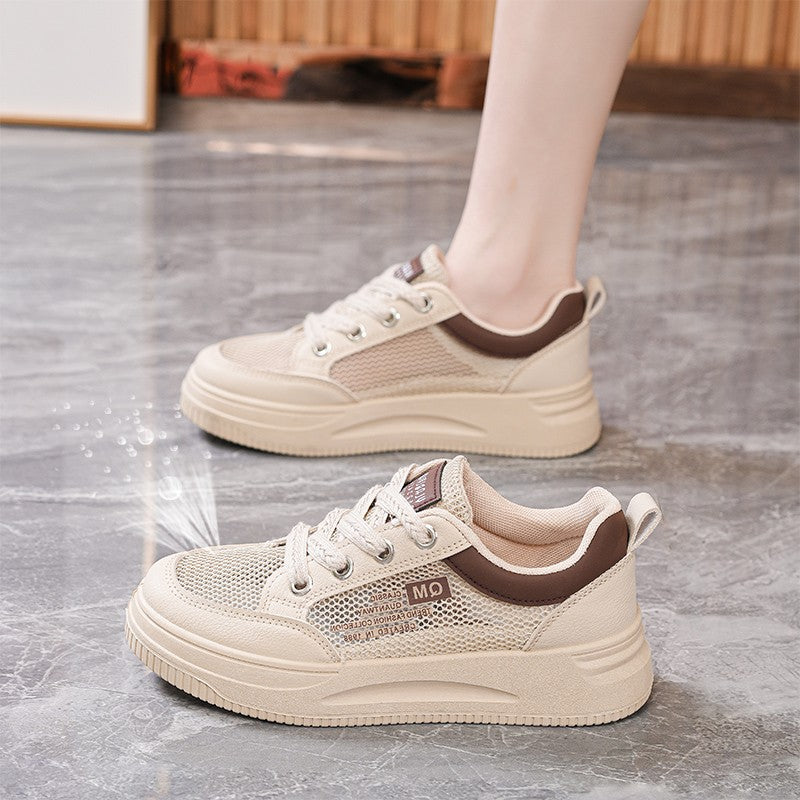 Damen Sportliche Sneakers mit atmungsaktiver Netzoberfläche und dämpfender Sohle EB
