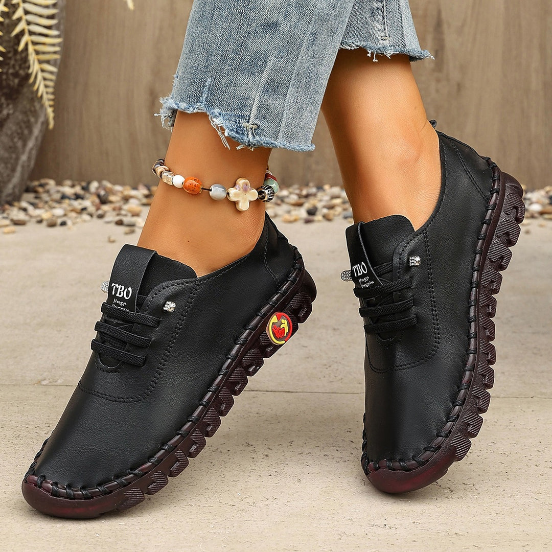 Damen Bequeme Ledersneaker mit innovativem Sohlenprofil EB
