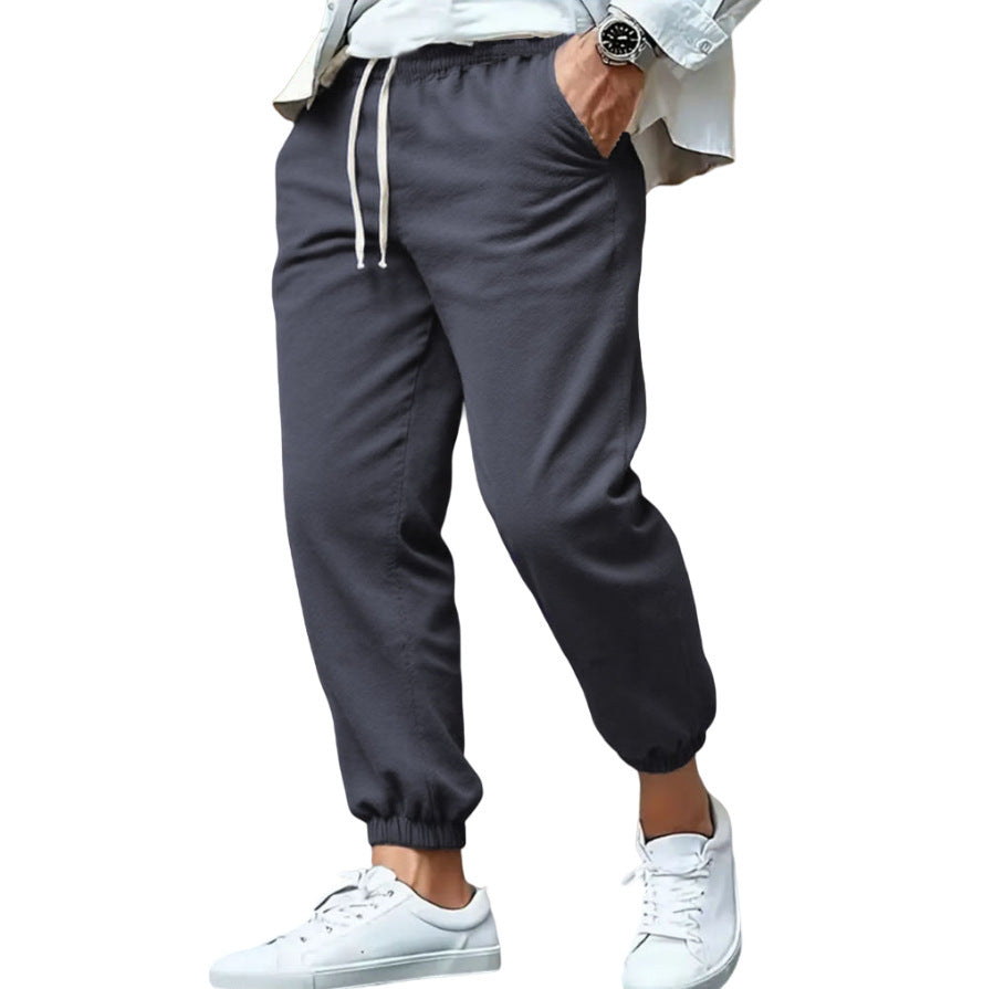 Herren nan tapered Sweat-Jogger mit elastischem Bund, Kordelzug und eingeschlossenen Bündchen EB