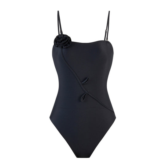 Damen Einteiler Badeanzug mit floralem Design und passendem Strandüberwurf EB