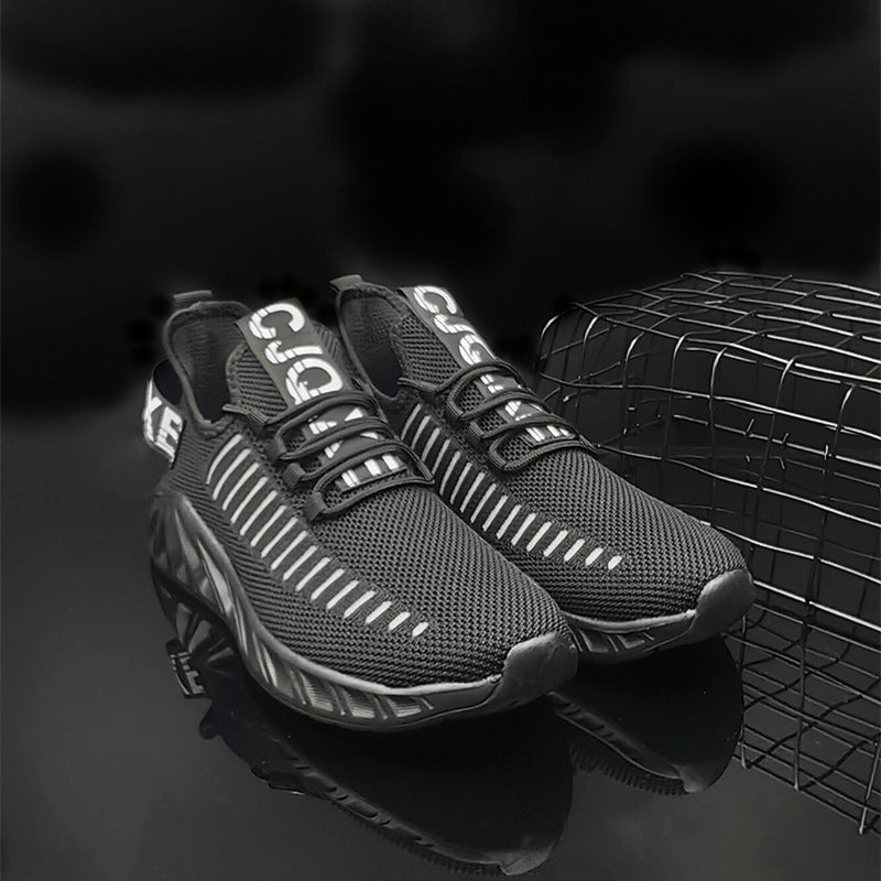 Damen Sportliche Strick-Sneakers mit Flexiblem Dämpfungssystem EB