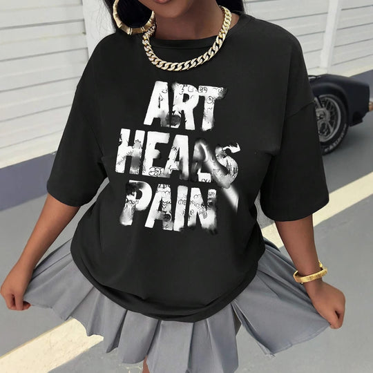Damen T-Shirt mit kreativem grafischen Spruch EB