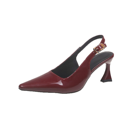Damen Slingback-Pumps mit edlem Lackleder und aufregendem Absatzdesign EB