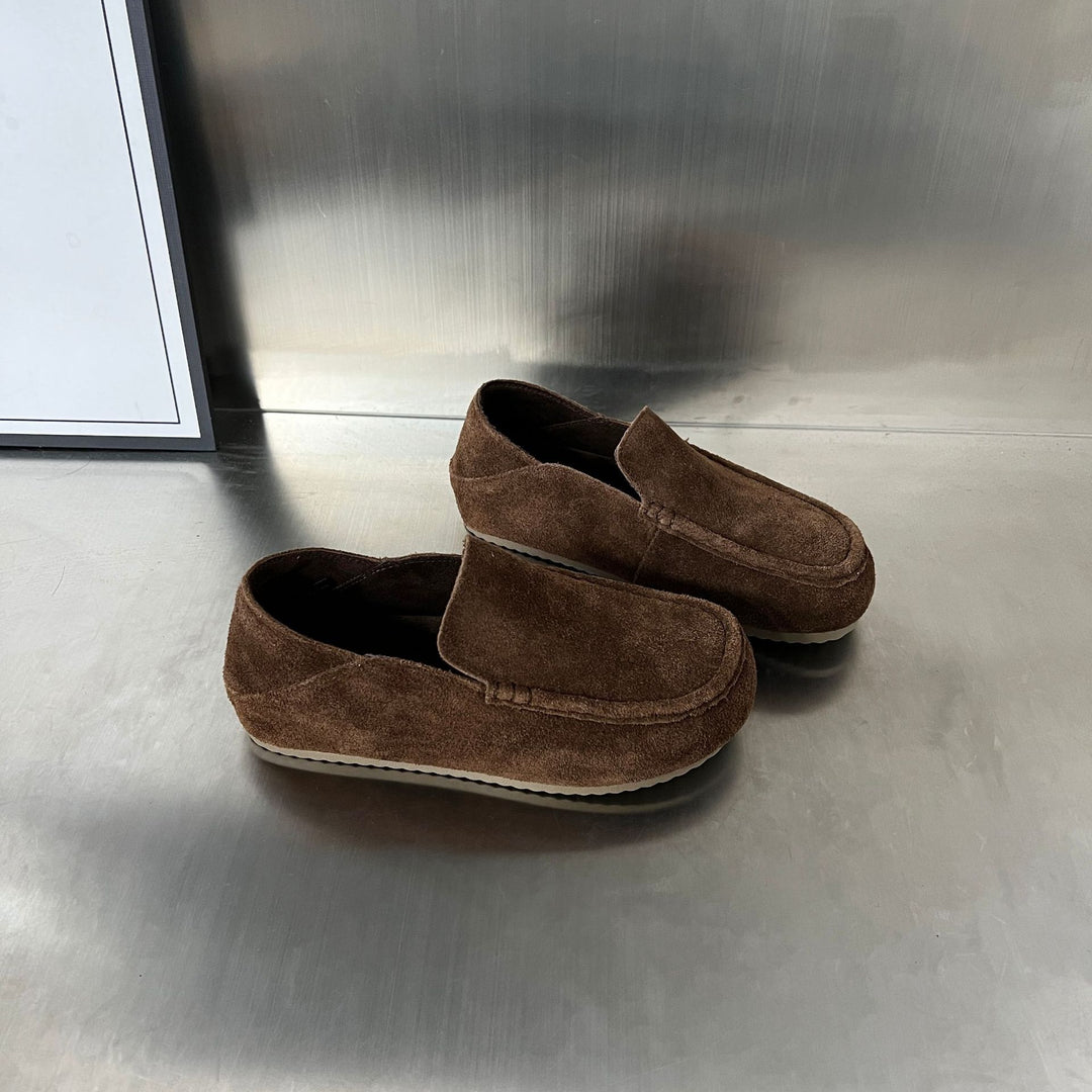 Damen Mokassins aus hochwertigem Wildleder mit komfortablem Fußbett und elastischem Design EB